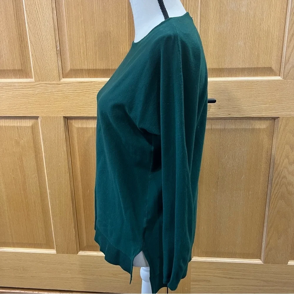 Michael Kors Green 3/4 Sleeve Relaxed Sweater